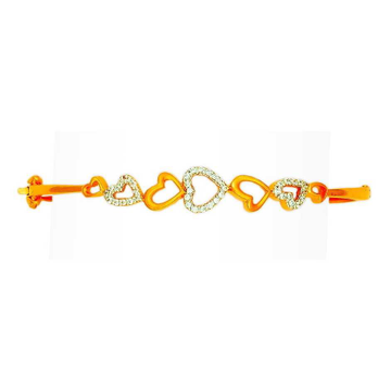 916 Gold Heart Design Fancy Ladies Bracelet by 