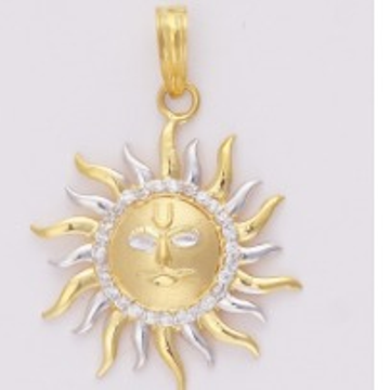 22KT Gold Fancy Handmade Sun Shaped Pendant by 