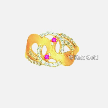 22 KT CZ Gold Designer Ladies Ring by 